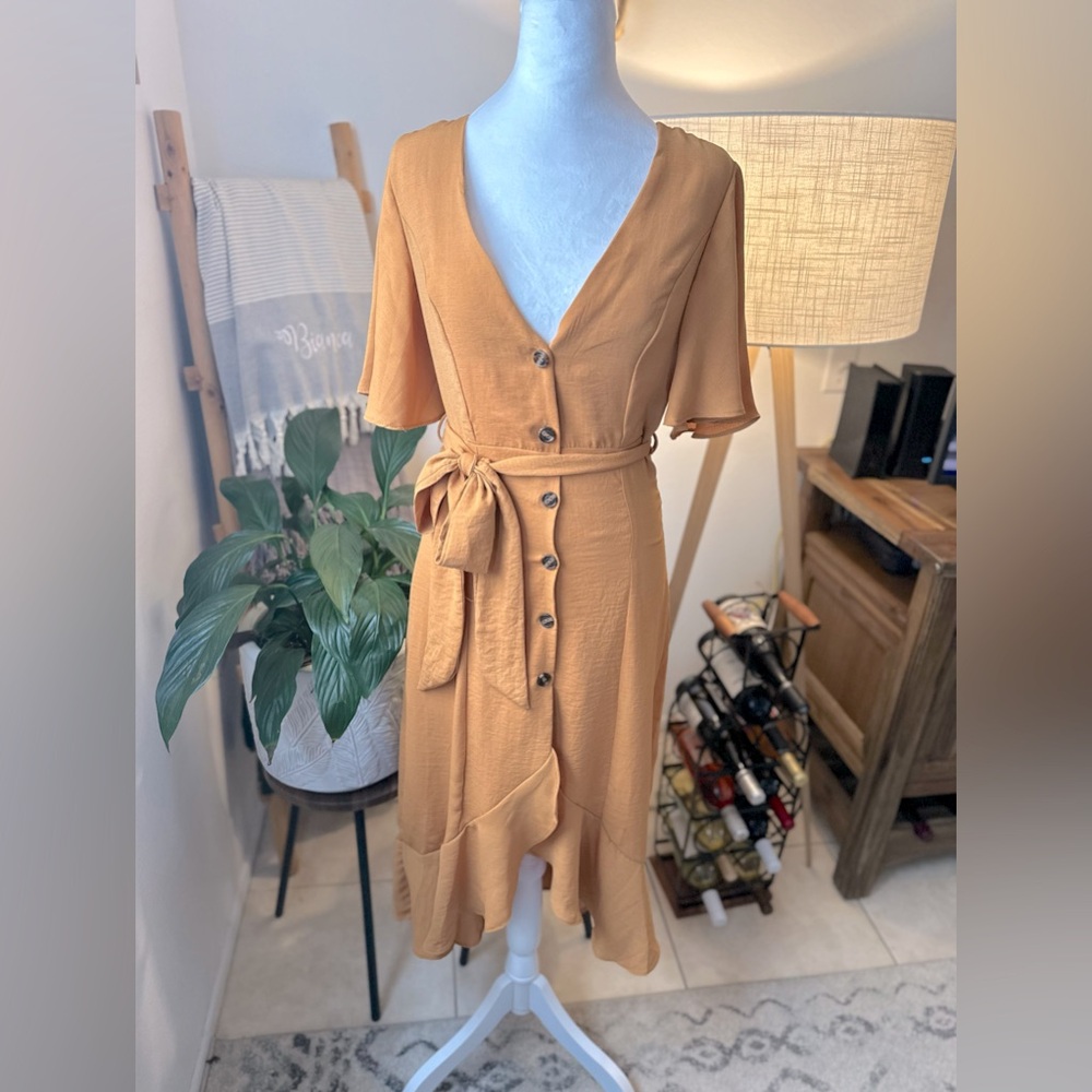 Button up midi dress